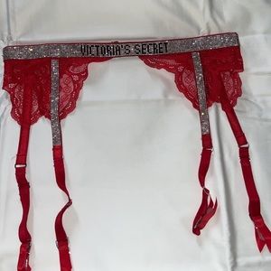 Red Victoria secret garter